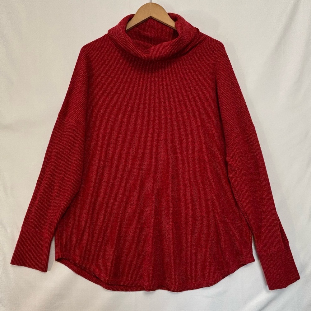 TIME AND TRU Red Turtleneck Top Size XXXL